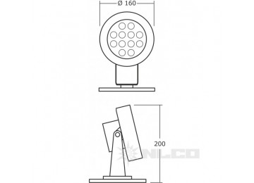 DSS(RGB)12-12-M-55 угол рассеивания 30°