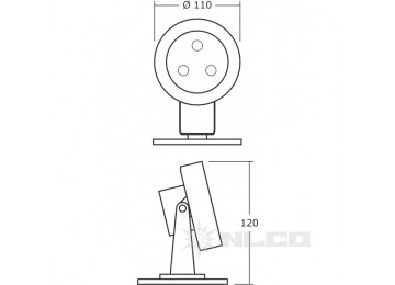 DSS(RGB)3-10-M-55 угол рассеивания 30°