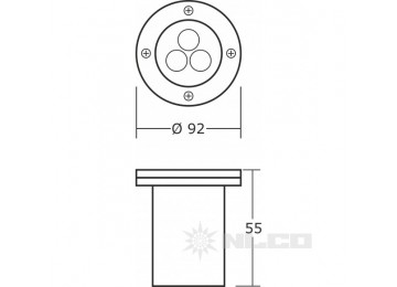 DSS(RGB)3-13-M-55 угол рассеивания 30°