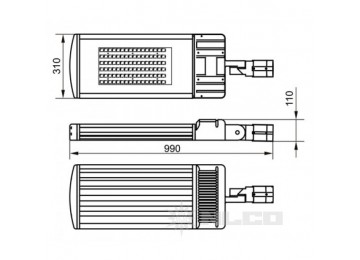 OCR100-02-W-82 угол рассеивания 160°х60°