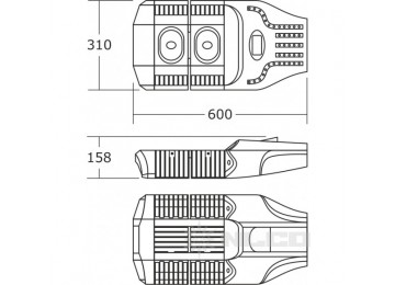 OCR100-34-NW-83 угол света 135°х75°