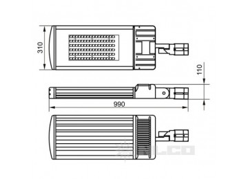 OCR200-01-NW-82 угол рассеивания 160°х60°