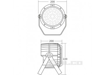 OSF(RGB)55-08-M-61 угол рассеивания 60°