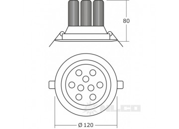 TRD11-02-W-61 угол рассеивания 60°