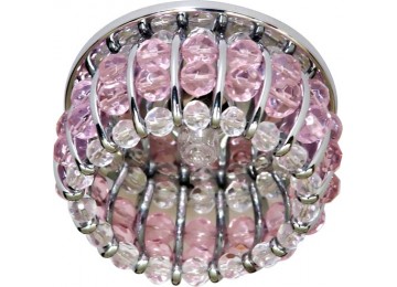 Светильник 2119 CD JCD9 35W G9 прозрачный-розовый, хром (с лампой) 
