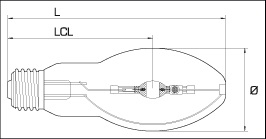 металлогалогенная лампа BLV HIЕ-P 150 Ватт E27
